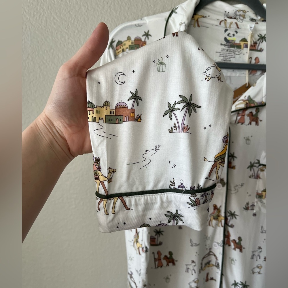 Bellabu Bear Holy Night Bamboo Men's Button Up Pajama Top Men's Size XXL NWT - Picture 6 of 15